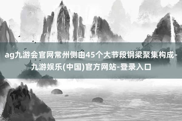 ag九游会官网常州侧由45个大节段钢梁聚集构成-九游娱乐(中国)官方网站-登录入口