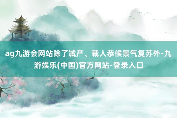 ag九游会网站除了减产、裁人恭候景气复苏外-九游娱乐(中国)官方网站-登录入口