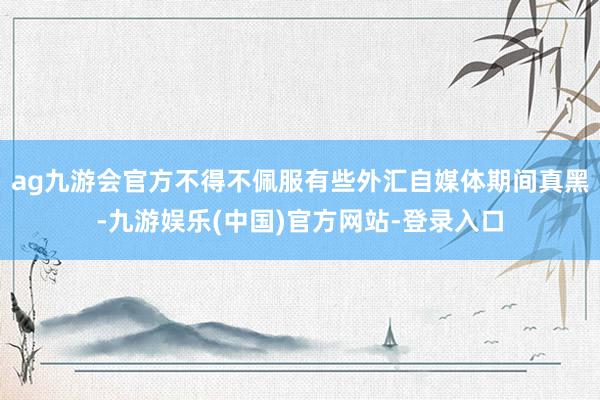 ag九游会官方不得不佩服有些外汇自媒体期间真黑-九游娱乐(中国)官方网站-登录入口