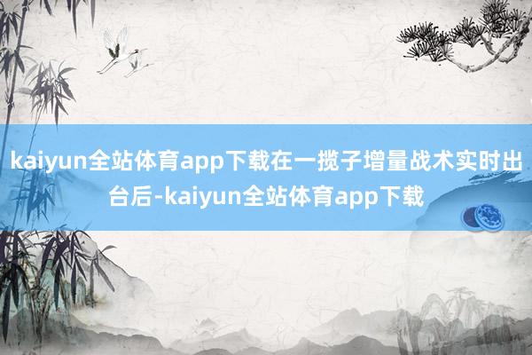 kaiyun全站体育app下载在一揽子增量战术实时出台后-kaiyun全站体育app下载