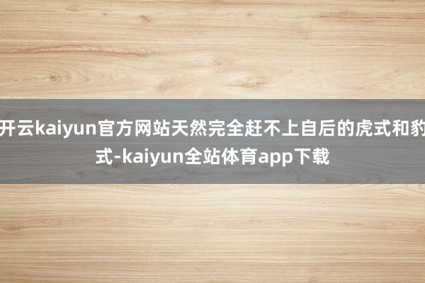 开云kaiyun官方网站天然完全赶不上自后的虎式和豹式-kaiyun全站体育app下载